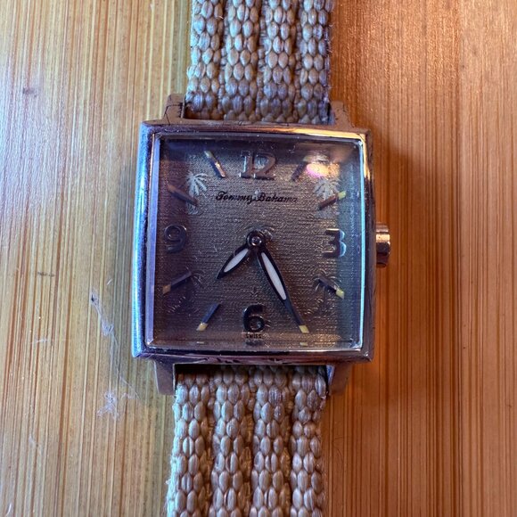 Vintage Tommy Bahama Swiss-Made Steel Beach Tank Watch, 22mm - Picture 3 of 5